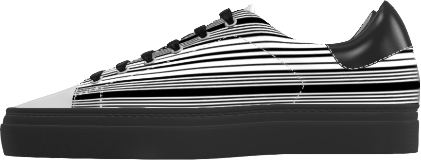 Félix Rios Men's Trainer, No. 1 · Black & White, side view